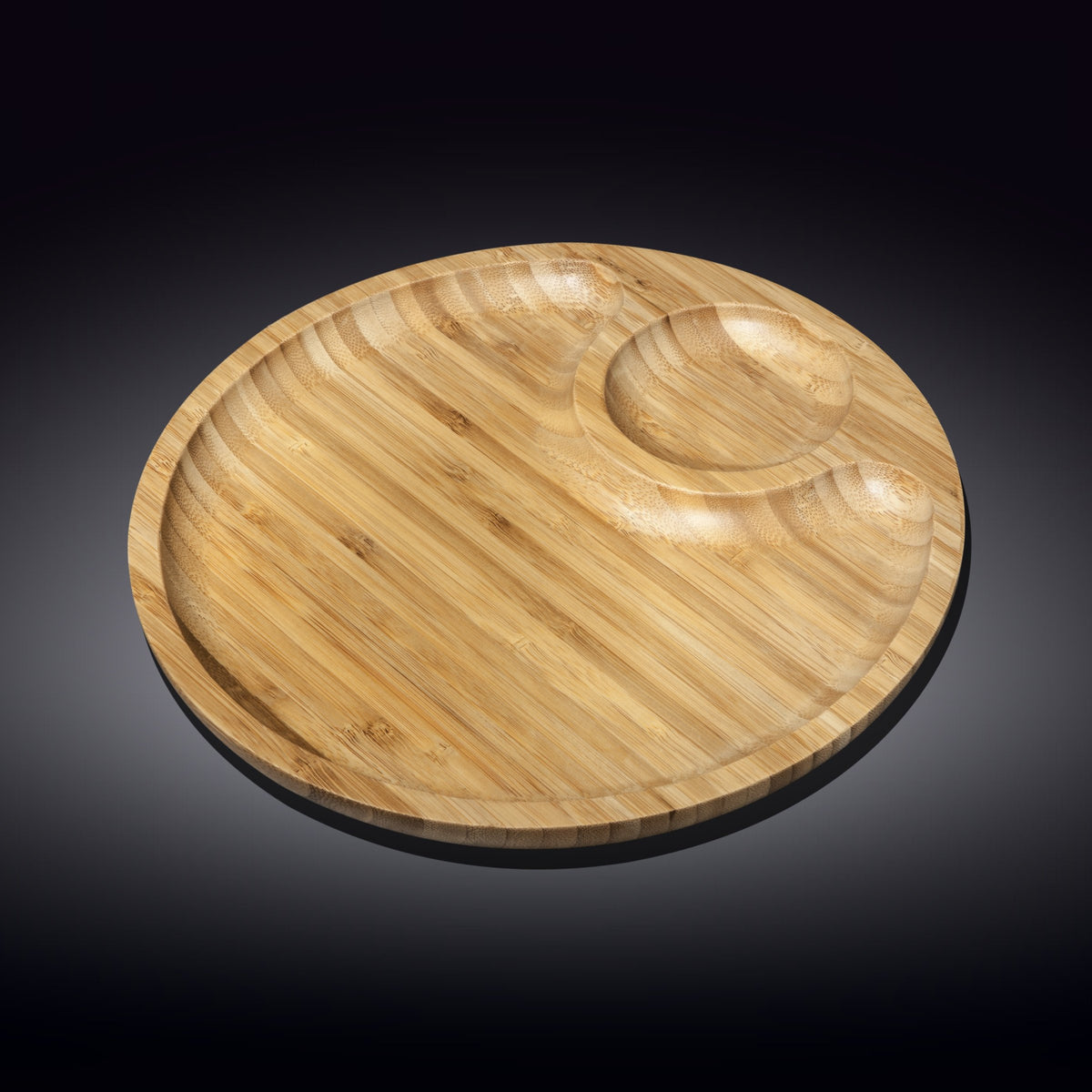 Natural Bamboo 2 Section Platter - 10&quot;