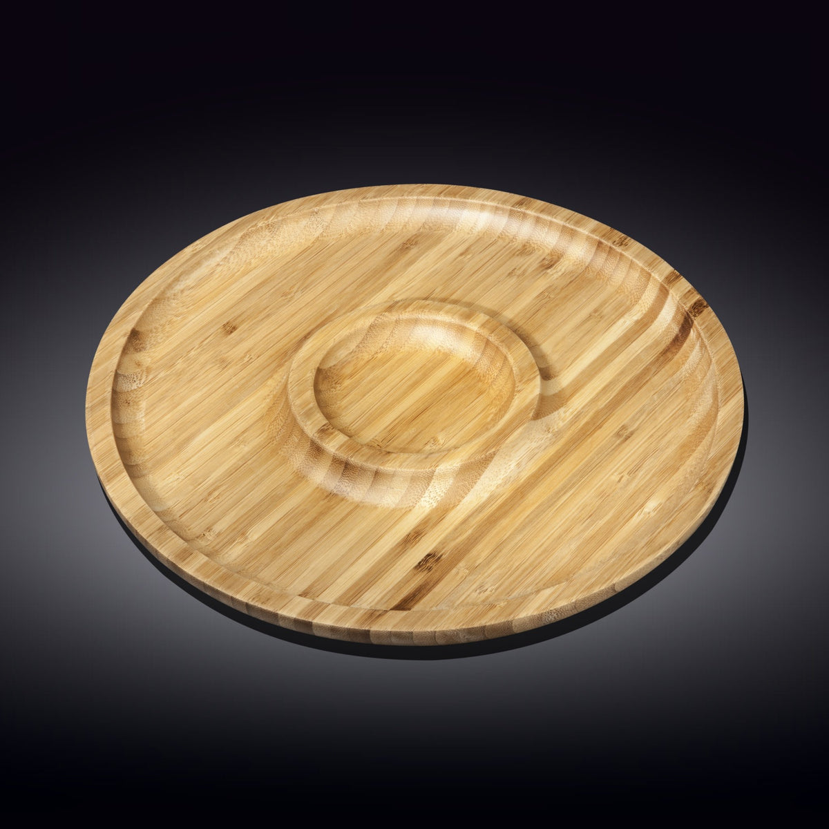 Natural Bamboo 2 Section Platter - The Party&#39;s at Mary&#39;s