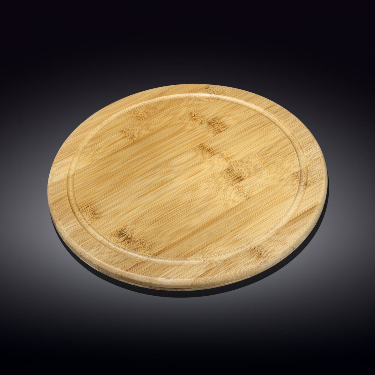 Natural Bamboo Round Serving Board - 12&quot;