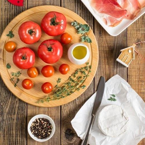 Natural Bamboo Round Serving Board - 12&quot;