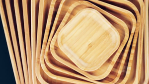 Natural Bamboo Round Serving Board - 14"