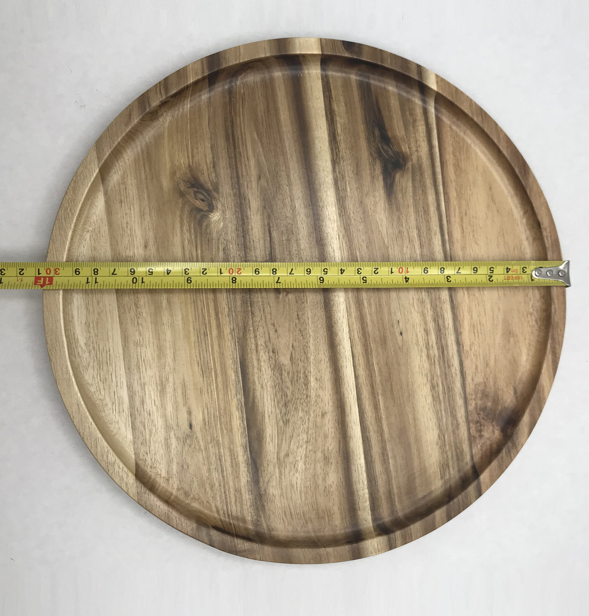 Acacia Round Plate Platter - 12" Diameter