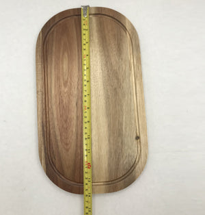 Acacia Serving Rounded cutting board 14" X 8"