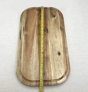 Acacia Serving Rounded cutting board 18" X 10"