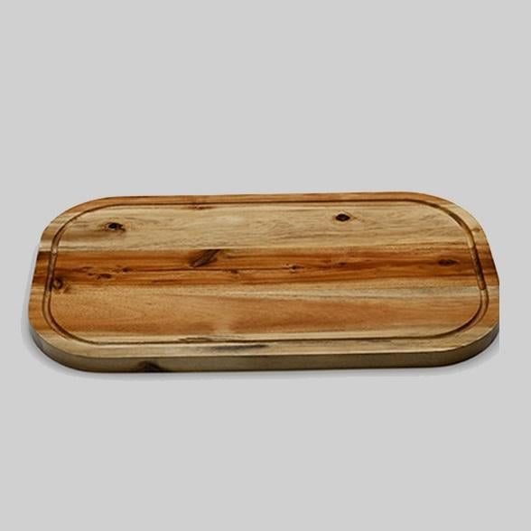 Acacia Serving Rounded cutting board 18" X 10"
