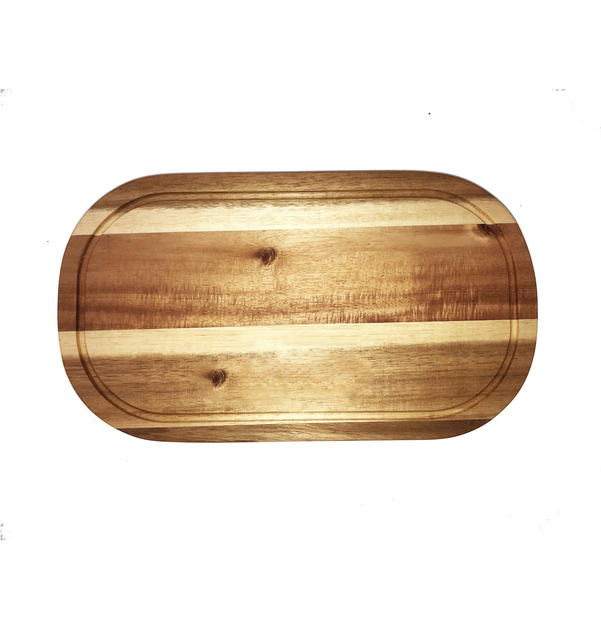 Acacia Serving Rounded cutting board 18" X 10"